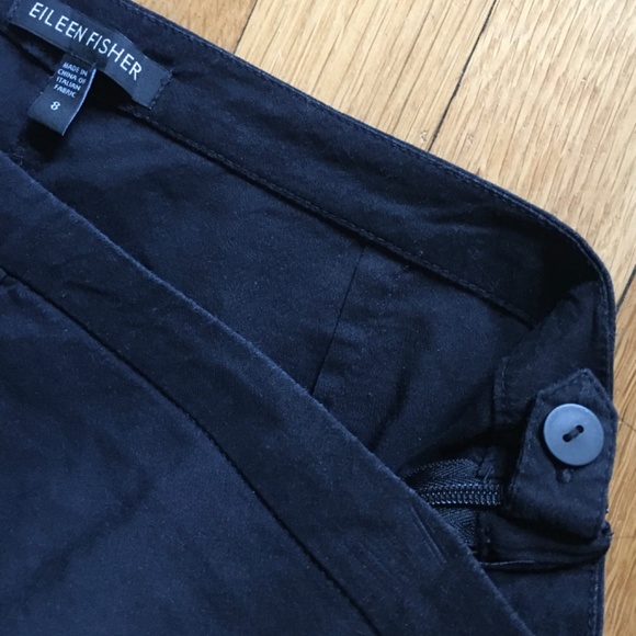 Eileen Fisher black linen blend wide leg pants (8) - Picture 3 of 7